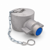 2.5" BS336 Instantaneous Female Blanking Cap & Chain - Aluminium