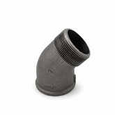 BSP 45° Male to Female Bend / Elbow - Malleable Iron