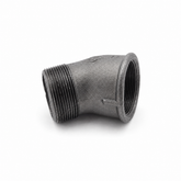 BSP 45° Male to Female Bend / Elbow - Malleable Iron