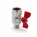 Brass Ball Valve - Red Butterfly Handle, BSPP Male / Female