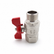 Brass Ball Valve - Red Butterfly Handle, BSPP Male / Female