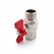 Brass Ball Valve - Red Butterfly Handle, BSPP Male / Female