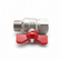 Brass Ball Valve - Red Butterfly Handle, BSPP Male / Female