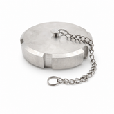 DIN 11851 Blank Nut with Chain - 316 Stainless Steel