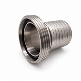 DIN 11851 Male External Crimp Hose Tail - 316 Stainless Steel