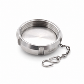 SMS 1145 Blank Nut with Chain - 316 Stainless Steel